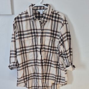 Flannel Button-Up Shirt